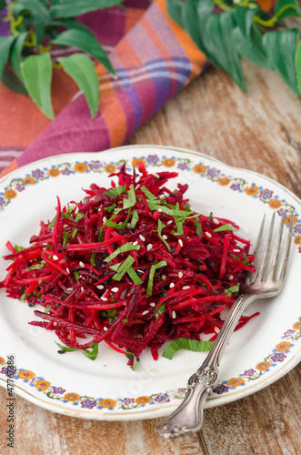 Photo: salad of fresh beets and carrots with parsley salad of fresh beets and carrots with parsley