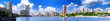 Panorama on Cairo, seafront of Nile River.