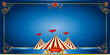 Circus blue invitation