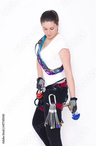 Photo: Equipped with climbing tools Equipped with climbing tools