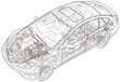 自動車の透視線画