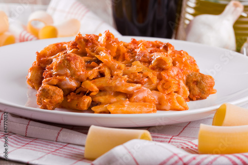 Photo: Oven baked pasta. Oven baked pasta.
