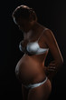 Photo: Silhouette of the pregnant woman Silhouette of the pregnant woman
