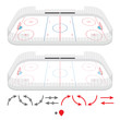 Isometric ice hockey rink with set of training elements