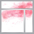 Pink watercolor abstract banners.