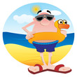 Tourist on the beach