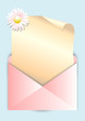 Frühlingsbotschaft mit Blüte