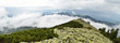 Panorama cloudy mountains