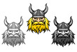 Vector: Agressive viking warriors Agressive viking warriors