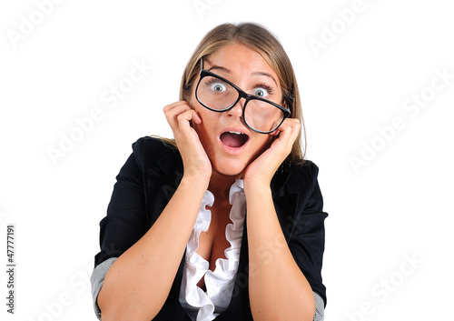 Photo: Isolated business woman Isolated business woman