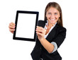 Photo: Isolated business woman Isolated business woman
