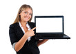 Isolated business woman