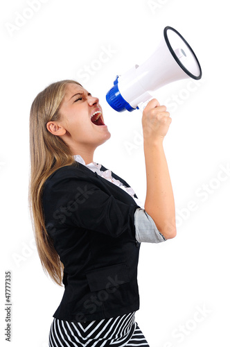 Photo: Isolated business woman Isolated business woman