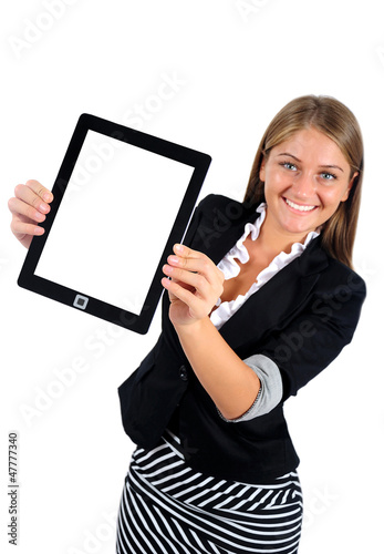 Photo: Isolated business woman Isolated business woman