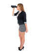 Isolated business woman