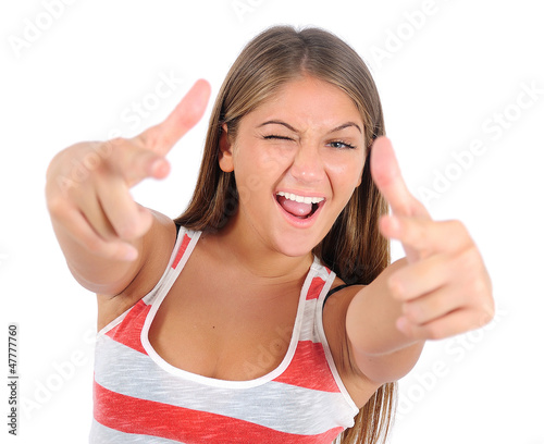 Photo: Isolated casual woman Isolated casual woman