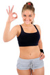 Isolated fitness woman