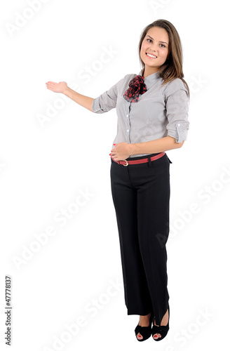 Photo: Isolated business woman Isolated business woman