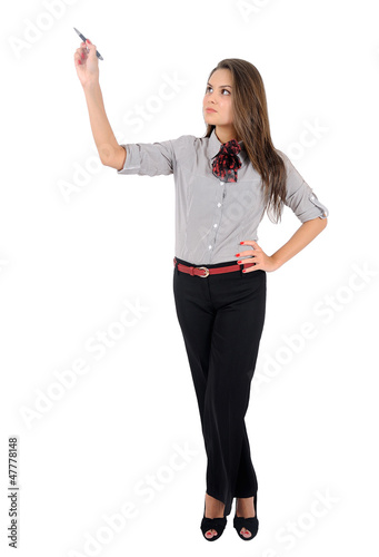 Photo: Isolated business woman Isolated business woman