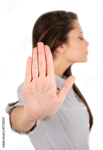 Photo: Isolated business woman Isolated business woman