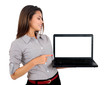 Isolated business woman