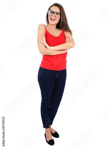 Photo: Isolated casual girl Isolated casual girl
