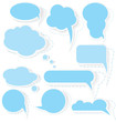 Speech bubble stickers vector