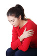 Thoughtful woman with problem or depression