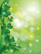Shamrock Leaves with Bokeh Background Illustration