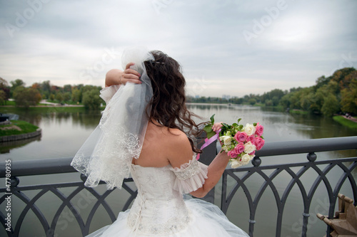 Photo: Beautiful bride posing in her wedding day Beautiful bride posing in her wedding day