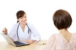 Foto: Beautiful young hospital staff on white background Beautiful young hospital staff on white background