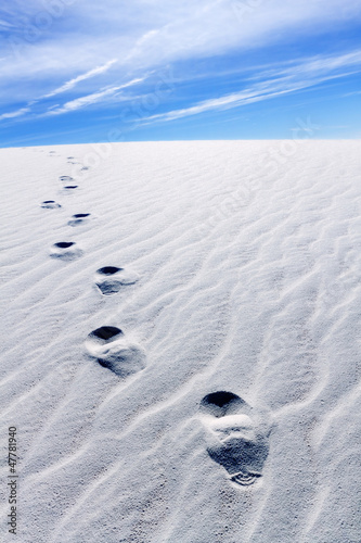 Photo: Footprints on Sand Dunes Footprints on Sand Dunes