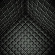 Soft room concept: Black stitched leather space