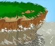 Vektor: Beautiful landscape. Along the river banks Beautiful landscape. Along the river banks