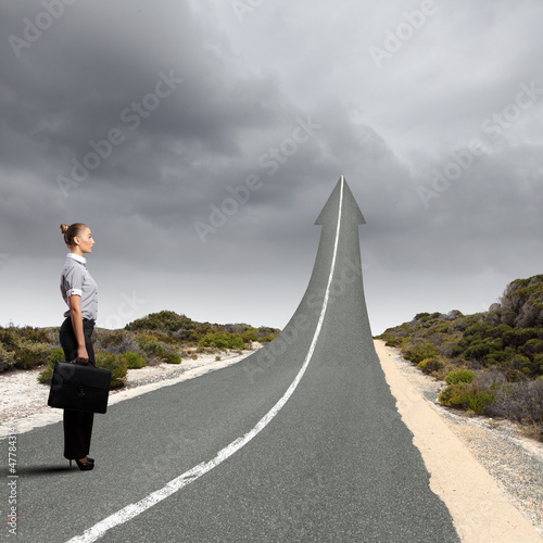 Photo: Concept of the road to success Concept of the road to success