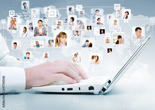 Photo: Symbol of social network Symbol of social network