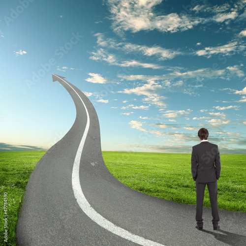 Photo: Concept of the road to success Concept of the road to success