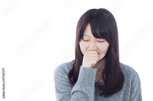 Photo: 咳をする女の子 咳をする女の子
