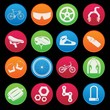 Bicycle modern icon set