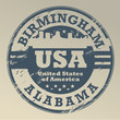 Grunge stamp with name of Alabama, Birmingham, vector