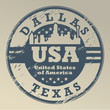 Grunge rubber stamp with name of Texas, Dallas, vector