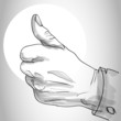 hand gesture with thumbs up