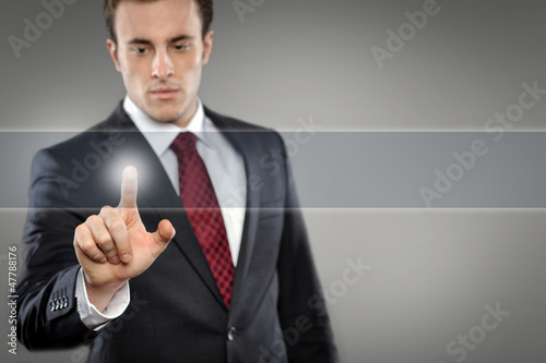 Photo: Man with Touchscreen Man with Touchscreen