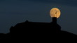 Slovenia Ljubljana Castle moonrise