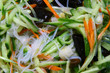 Chinese salad with mushrooms, cucumbers, rice noodles