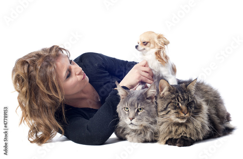 Photo: woman and pet woman and pet