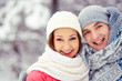 Couple in winterwear
