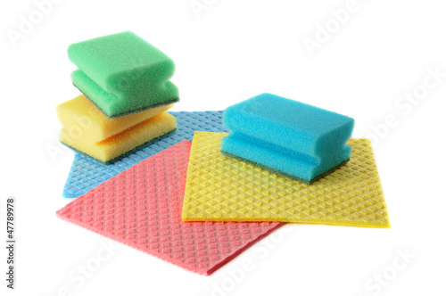 Photo: Group of kitchen sponges Group of kitchen sponges