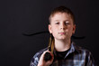 teenager with a crossbow