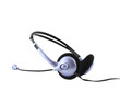Headset with a microphone.